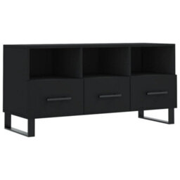 Walplus Tv Cabinet Black 102X36X50 Cm Engineered Wood - thumbnail 2