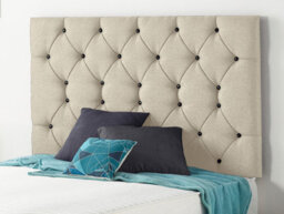 "Somnior Beds Premier 4Ft Small Double Divan Bed Base With 30"" Tufted Headboard - Tweed Fabric,  - 2 Drawer" - thumbnail 2