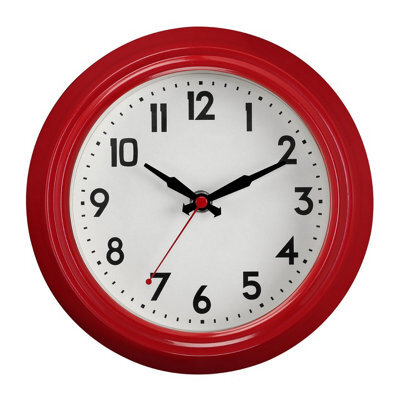 Orsina Red Metal Modern Wall Clock - image 1