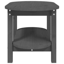 Berkfield Coffee Table Grey 80X45X45 Cm Solid Wood Pine - thumbnail 6