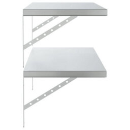 Berkfield Wall Shelves 2 Pcs 100X40 Cm Silver Stainless Steel - thumbnail 6