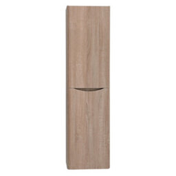 Plum&clay Eden Light Oak Wall Mounted Tall Bathroom Storage Unit Right Hand Hinge - thumbnail 3