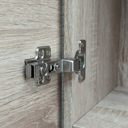 Plum&clay Eden Light Oak Wall Mounted Tall Bathroom Storage Unit Right Hand Hinge - thumbnail 7