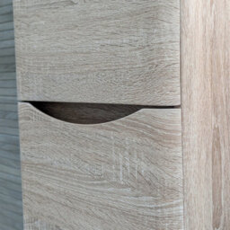 Plum&clay Eden Light Oak Wall Mounted Tall Bathroom Storage Unit Right Hand Hinge - thumbnail 5