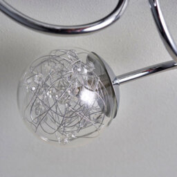 Anson Lighting Lottie 3Lt Semi Flush Light Finished In Chrome Plate With Clear Glass And Chrome Wire - thumbnail 3