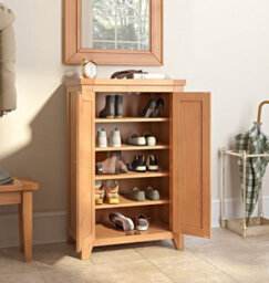 Hallowood Furniture Cotswold Shoe Storage Cupboard - thumbnail 1