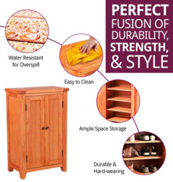Hallowood Furniture Cotswold Shoe Storage Cupboard - thumbnail 2