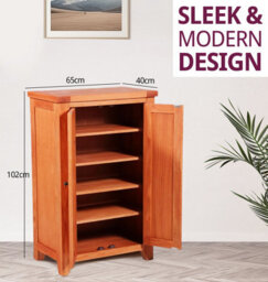 Hallowood Furniture Cotswold Shoe Storage Cupboard - thumbnail 3