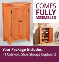 Hallowood Furniture Cotswold Shoe Storage Cupboard - thumbnail 7