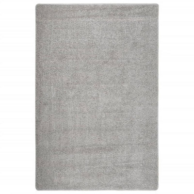 Berkfield Shaggy Rug Light Grey 200X290 Cm Anti Slip