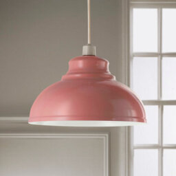K Living Industrial Hanging Pendants Non Electric Light Shades In Blush Painted Finishes