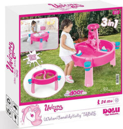 Dolu Unicorn Sand & Water Outdoor Activity Play Table - Pink - thumbnail 4