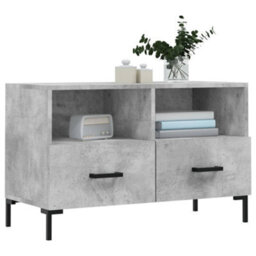 Berkfield Tv Cabinet Concrete Grey 80X36X50 Cm Engineered Wood - thumbnail 3