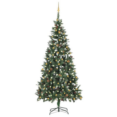 Berkfield Artificial Christmas Tree With Leds&ball Set 210 Cm - image 1