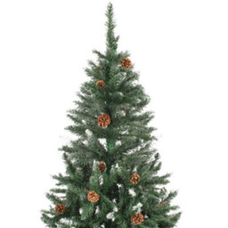 Berkfield Artificial Christmas Tree With Leds&ball Set 210 Cm - thumbnail 4