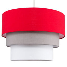 Valuelights Aztec 3 Tier Red Fabric Ceiling Light Shade (D)30Cm - thumbnail 4