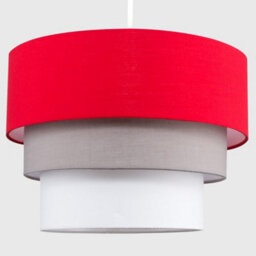 Valuelights Aztec 3 Tier Red Fabric Ceiling Light Shade (D)30Cm - thumbnail 3