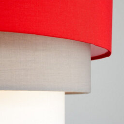 Valuelights Aztec 3 Tier Red Fabric Ceiling Light Shade (D)30Cm - thumbnail 2