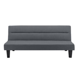 Dorel Home Kebo Sofa Bed Sofa In Velvet Grey - thumbnail 1