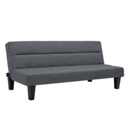 Dorel Home Kebo Sofa Bed Sofa In Velvet Grey - thumbnail 2