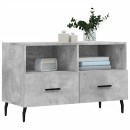 Berkfield Tv Cabinet Concrete Grey 80X36X50 Cm Engineered Wood - thumbnail 3