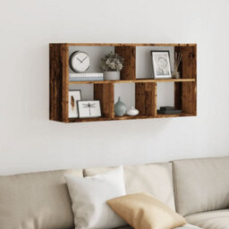 Berkfield Wall Shelf Old Wood 100X25X50 Cm Engineered Wood - thumbnail 3