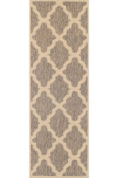 Modern Easy To Clean Anti-Slip Geometric Flatweave Grey Brown Rug For Dining Rug-160Cm X 225Cm - thumbnail 6