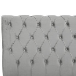 Beliani Bed Velvet Avallon 160 X 200 Cm (Eu King Size) Grey - thumbnail 7