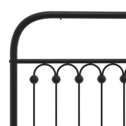 Berkfield Metal Bed Frame Without Mattress With Headboard Black 100X190Cm - thumbnail 7