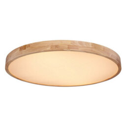 Luminosa Lighting Luminosa Rainer Flush Ceiling Light Wood Look Led Dimmable 3000-6000K Remote Control - thumbnail 4