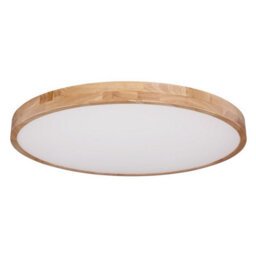 Luminosa Lighting Luminosa Rainer Flush Ceiling Light Wood Look Led Dimmable 3000-6000K Remote Control - thumbnail 2
