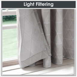 Emma Barclay Aria Unlined Jacquard Eyelet Curtains, Silver - 66 X 72 Inch Pair - thumbnail 3