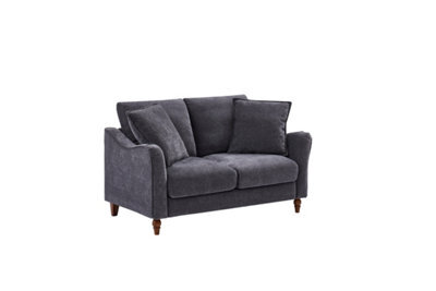UK Leisure World Grey Twin Two Seater Fabric Sofa Sofa Set Suites Settee Three Two Single 2 Seater Soft Sofa - image 1