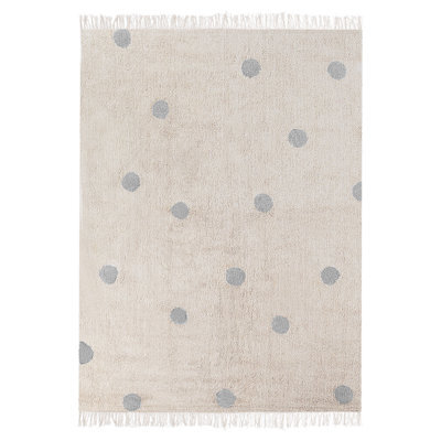 Beliani Kids Rug Dardere Grey 140 X 200 Cm Cotton - image 1