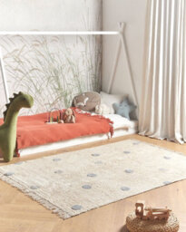 Beliani Kids Rug Dardere Grey 140 X 200 Cm Cotton - thumbnail 2