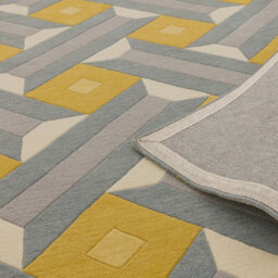 Ochre Grey Handmade Luxurious Modern Wool Soft Handmade Easy To Clean Bedroom Dining Room Living Room Rug -120Cm X 170Cm - thumbnail 5