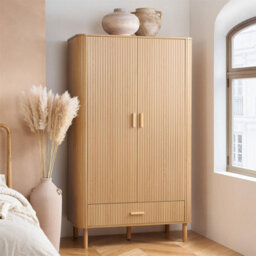 Oak Wooden 4 Piece Furniture Set Wardrobe Chest Of Drawers Bedsides Birlea Axel - thumbnail 4