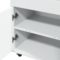 Berkfield Bar Cart White 60X39.5X89 Cm Engineered Wood - thumbnail 7