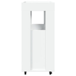 Berkfield Bar Cart White 60X39.5X89 Cm Engineered Wood - thumbnail 5