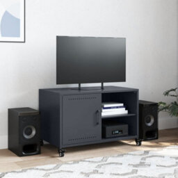 Berkfield Durable Tv Cabinet Anthracite 68X39X43.5 Cm Steel - thumbnail 3