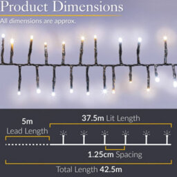 Christow Cluster Christmas Tree Lights Indoor Outdoor Timer 480/720/1000/2000/3000 Led - thumbnail 3