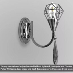 Pearl Black Smokey Crystal Wall Light Swan Neck Chandelier E14 Wall Scone - thumbnail 3