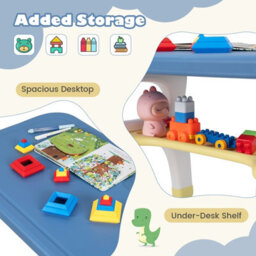 Gainoom 3 Pcs Kids Table And Chair Set Toddler Activity Writing Table Set Arts & Crafts - thumbnail 8