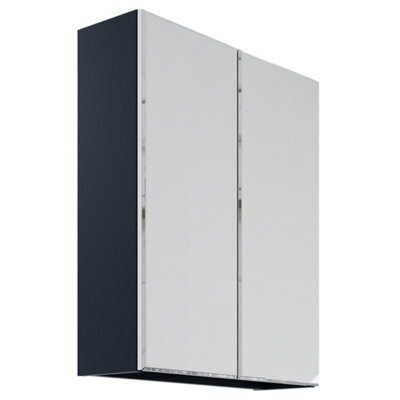 Lismore Matt Indigo Blue Wall-Mounted Double Bathroom Cabinet (H) 720mm (W) 600mm (D) 19Cm - image 1