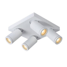 Lucide Taylor Modern Ceiling Spotlight Bathroom - Led Dim To Warm - Gu10 - 4X5W 2200K/3000K - Ip44 - White - thumbnail 2