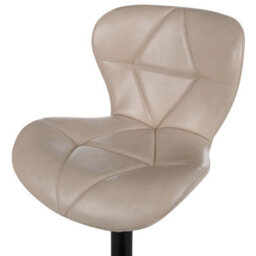 Beliani Set Of 2 Bar Chairs Valetta Faux Leather Swivel Light Beige - thumbnail 7