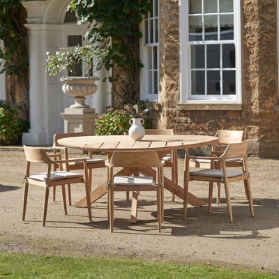 Pacific Lifestyle Reuleaux Teak Acacia Wood Outdoor 6 Seater Dining Set - image 1