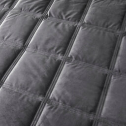 Soirée Brighton Square Dark Grey Soft Velvet Box Stitched Duvet Cover Set - thumbnail 4