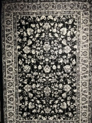 Obsidian Modern Low Pile Area Rug - Classical Traditional Design Grey 160Cm X 230Cm - image 1
