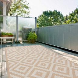 The Rugs Ecology Collection Outdoor Rugs In Beige  100Be - thumbnail 1